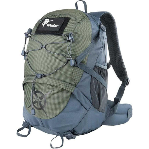 COLUMBUS Unisex Russell 25 Grey-New 2022 Mountain Bike Backpack, Grey/Green (Multicoloured), 25L, Grey/Green (Multi-Colour)