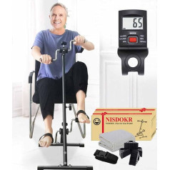 Pedal Trainer Bicycle Hand Arm Leg and Knee Peddler Adjustable Fitness Equipment for Seniors Elderly Home Pedal Exercise Bike for the Whole Body