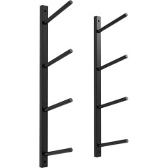 Wall Mounted Skateboard and Snowboard Display Rack, Multi-Tier Hanging Organizer for Longboards and Skateboards, Space Saving Storage Solution