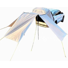 Rear Rear Tent, SUV Car Tailgate Tent, Compatible with Jeep Wrangler 2007-2018 JK Car Tent, Outdoor Camping Tent, Waterproof, Durable, C-Three Side Extension-Beige