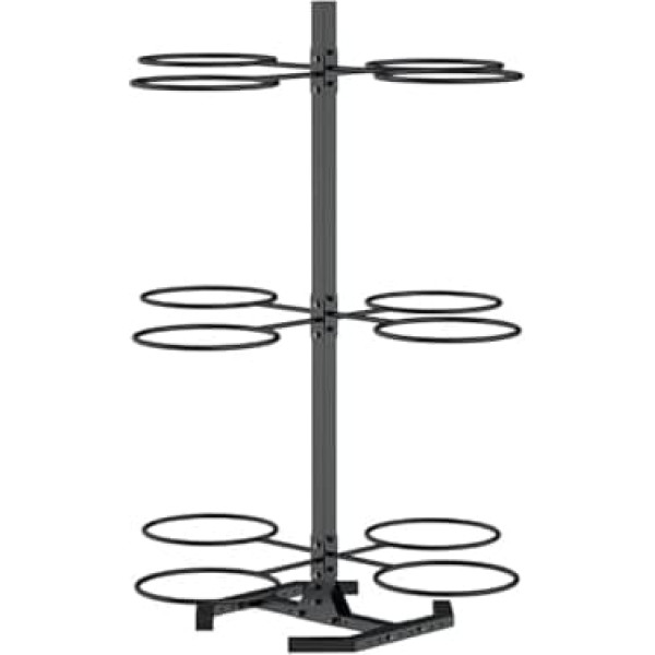 Ball Stand for Home, Storage Equipment Organiser, Sports Shelf, for 3/6/9/12 Balls, Home Office or Apartment Storage, Metal Stability Ball Stand with S