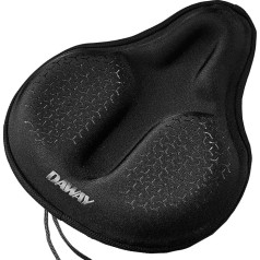 DAWAY C6T Fahrradsitzbezug aus Memory-Schaum, extra weiches Polster, bequemstes großes Übungs-Fahrradsattelkissen für Damen und Herren, passend für Peloton, Stationär, Indoor-Bikes, Berg, Rennrad