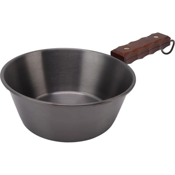 Denash Camping Bowl Edelstahlhygiene Große Tragetasche für das Camping -Kochgeschirr Großer Größe (BLACK)