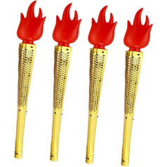 4-Piece Artificial Olympic Torches for Parties, Sports Events and Creative Performances for Adults