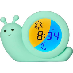 Alecto BC100BUNNY Educational Sleep Trainer Night Light and Alarm Clock Rabbit (Mint Green)