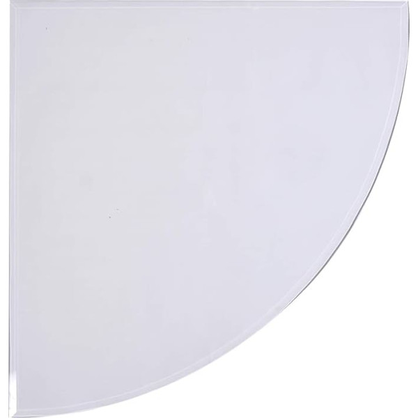 FIREFIX 1955/1 Glass Base Plate (Heat Protection Oven), Circular Cut-Out Base Plate (1,000 x 1,000 mm), 8 mm Thick Clear Glass (Safety Glass ESG) with Facet Cut (20 mm, Circumferential)