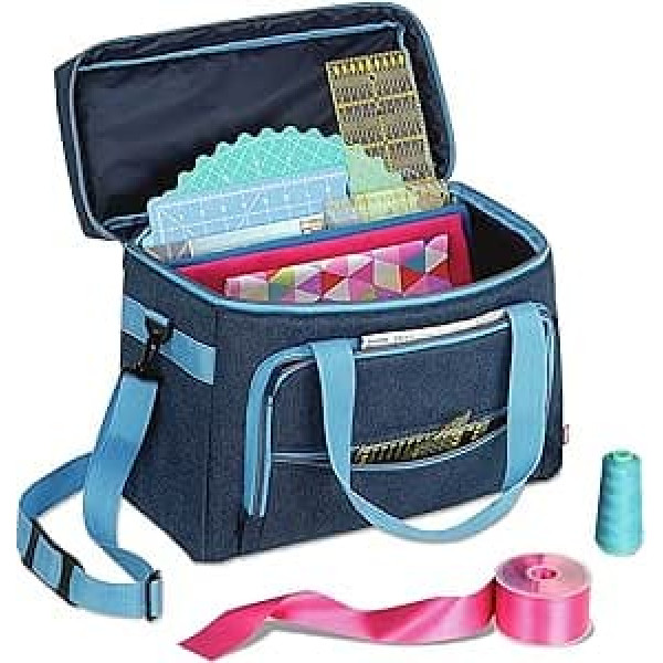 Prym Sewing Machine Bag, Synthetic Material, Jeans, 44 x 20 x 35 centimeters
