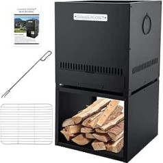 CHANGEMOORE Grill & Fire Pit Combination for Pizza Oven, Wood-fired Fire Basket with Grill for Outdoor Use, Versatile for Garden, Patio, Camping, for Pizza Oven, Wood
