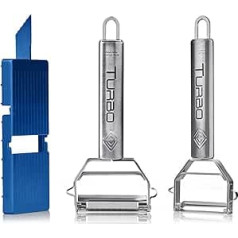 Vegetable Slicer Set by Original Turbo Peeler – Slice, Peel, Grate and Julienne Fruit and Vegetables + FREE Garnishing Guide