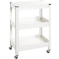 HAKU Möbel Serving Trolley, White, Metal, Dimensions: W 50 x H 75 x D 32 cm, Style: Modern