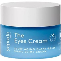 Yepoda The Eyes Cream, Hydrating Eye Cream with Vegetable Snail Slime Alternative, Decongestant & Moisturising, Vegan Korean Eye Cream for All Skin Types, 15 ml