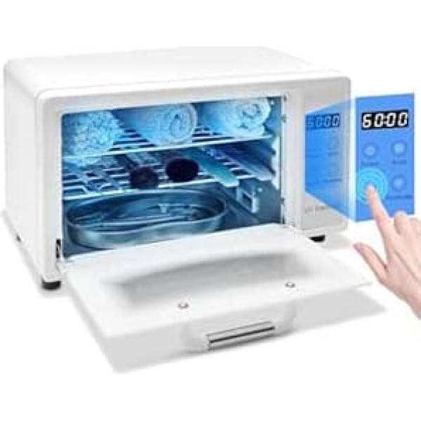 CGBE 10L Highly Efficient UV Steriliser: Steriliser for Instruments with Drying - Constant Temperature 75°C Hot Air Steriliser - 160W Autoclave Steriliser for Nail Studio Hairdressers Spas