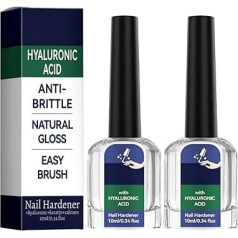 Hyaluronic Acid Nail Care with Vitamin E & Jojoba Oil, Nail Hardener & Strengthener, Intense Moisture Treatment for Dry Toenail Damaged Fingernail, Nail Growth Care for Men and Women, Pack of 2