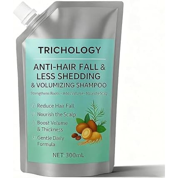 Volume Shampoo for Hair Loss and Hair Breakage, Strengthens Hair Roots, Reduces Hair Breakage, Gives Fullness and Shine for Men and Women (300ml)