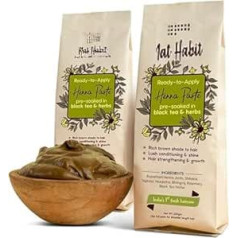 Verem NAT Habit - Back to Natural Secrets Everyday Henna Paste 220g Dark Brown (Pack of 2)
