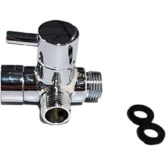 Simple 3 Way Diverter Valve Switch for Shower Made of Brass that Ensures Long Life Shower Head Adapter, T Adapter, Straight Handle
