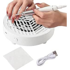 Nail Dust Collector, Quiet Extraction Device, File Dust Extraction for Nail Milling, for Women, Beginners, Home Salon, Manicure and Beauty Station