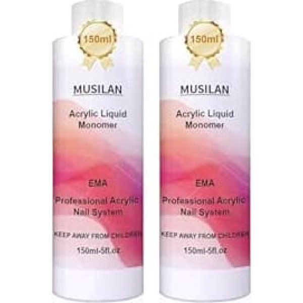 Acrylic Liquid Large Capacity 300 ml Acrylic Nails Monomer Professional Acrylic Liquid for Nails Monomer for Acrylic Powder System Kit for Nail Beginners Extension Quick Drying Time Pack of 2