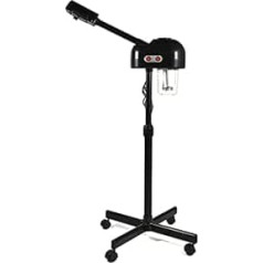 Gesichtsdampfer, 360 Grad Drehbar Gesicht Dampfgerät Gesichtssauna, 800W SPA Gesichtspflege Sprühen Maschine Luftbefeuchter mit Räder Höhe Einstellbar für Spa, Salon, Zuhause