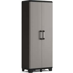 Keter Storage Cabinet Shelves Black Grey Plastic Garden Cabinet