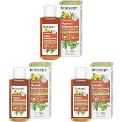 tetesept Muscle Relaxation Bath - 1 x 125ml - Health Bath with Essential Oils - Relaxing Bath Additive After Physical Effort (Pack of 3)