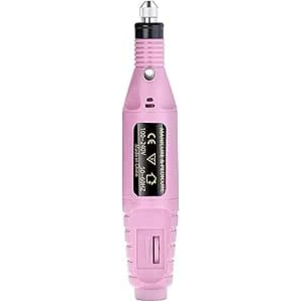 Elektrisches Nagelbohrmaschinen-Set, Pediküre-Schleifgerätemühle for Maniküre, professionelles, Starkes Nagelpolierwerkzeug(Pink)