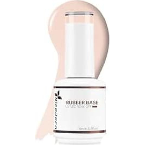 Nicedeco Gel Nail Polish UV Base Coat Base Coat for Fingernails Rubber Base Gel 10 ml - 020