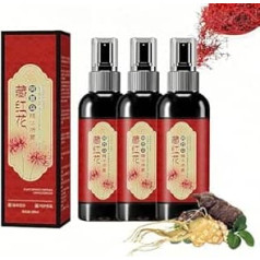 Saffron Essence Spray, Saffron and Polygonum Multiflorum Essence Spray, Anti-Hair Loss, Strengthening the Hair Root, Anti-Frizz, Prevention of Grey Hair (3 Pieces)