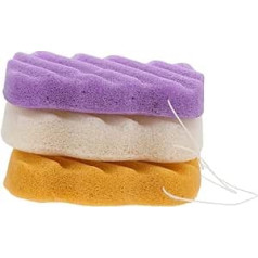 VALICLUD Pack of 3 Face Wash Sponges Exfoliating Sponges for Make Up Removal Soft Portable Skin-Friendly Face Cleansing for Skin Types for Daily Care and Cleaning