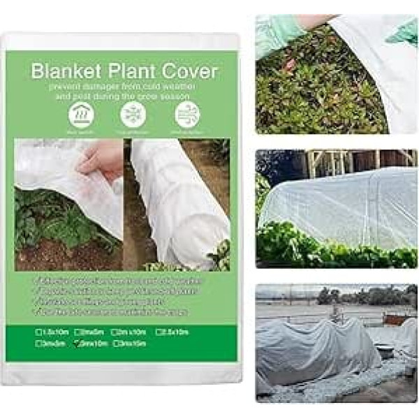 Gartenvlies Frostschutz 30gsm - 3M x 10M Vlies Gartenbauvlies für Pflanzen Frostschutz Winterpflanzenabdeckungen für Frost, Vögel, Obst & Gemüse Schutzdecke