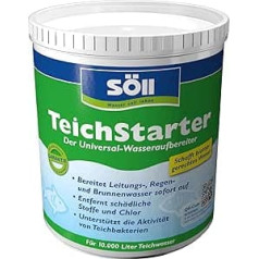 Söll 80474 TeichStarter 1 kg - Universal Water Conditioner for Garden Pond, Water Stabilising Pond Care Product for Pond Water Treatment in Fish Pond, Swimming Pond