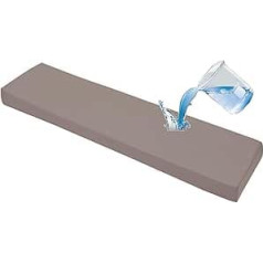 Bench Cushion, Outdoor Waterproof Bench Cushion, Made to Measure, Seat Cushion, Chair Cushion with Non-Slip, Removable, Thickness 5 cm, for Windowsill, Garden Bench (Beige Grey, 120 x 50 x 5