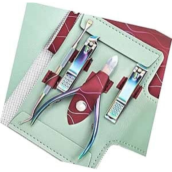 Nagelhautschneider mit Nagelhautschieber Entferner Zange Nägel Cutter Pediküre Maniküre Werkzeuge für Fingernagel Zehennagel Nagelknipser Set