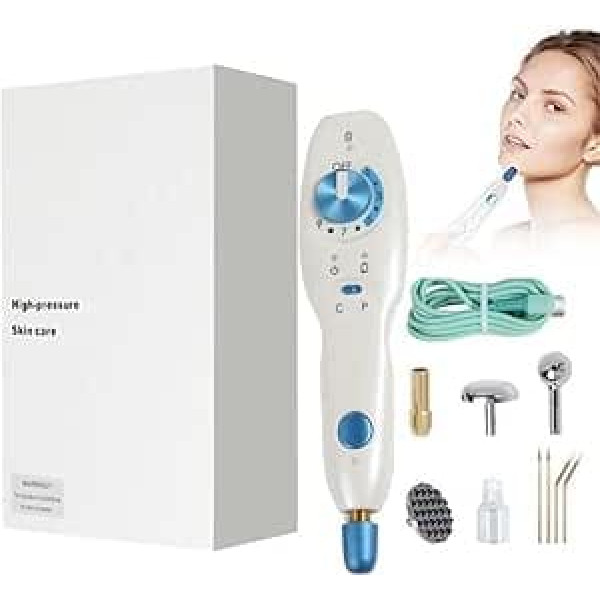 Mole Removal Pen Kit - 9 Adjustable Strength Levels, Hand Pen for Removing Skin Stains, Brightening Skin Colour, Eyelid Tightening, for Moles and Facial Warts (A)