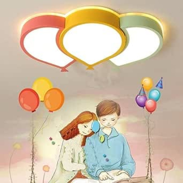 LED Children's Ceiling Light, Modern Ceiling Lamp, Boys Girls, Bedroom, Children's Room, Living Room, Dining Room Decoration, Acrylic Balloon, Cartoon Lampshade, Household Ceiling