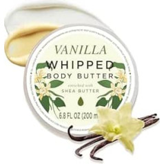 Princess Belle Karité Vanilla Body Butter Moisturising Dry Skin Body Care Vanilla Fragrance Leaves Moisture and Soft 200ml