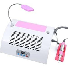 EDEDE Dust Extraction for Nails, UV LED Nail Lamp Gel Polish Dryer Electric Drill Machine Nail Collector Fan Suction Multifunctional Manicure Machine for Nail Studio and Home