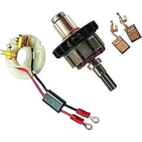 Armature 619372-8 and Brush Holder 638895-7 with Carbon Brush CB440 for BTD140, DTD146, BTD142 Power Tools