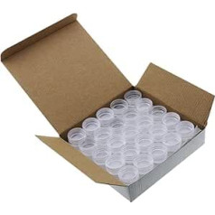 GOGOONLY 50 New, High Quality, Empty, Clear, 5 Gram Plastic Pot Jars, Cosmetic Containers, With Lids-BH000507 by GOGOONLY