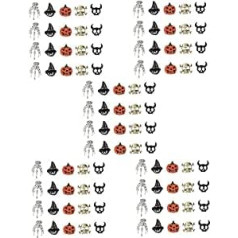 Healvian 250 Pieces Nail Art Accessories Halloween Manicure Art Accessories Pumpkin Nail Pendant Nail Decoration for Home Halloween Nail Art Set Durable Nail Charms Metal