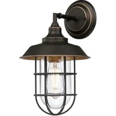 Westinghouse Lighting 6121640 Iron Hill Vintage Outdoor Wall Light Black Bronze with Accents Clear Glass