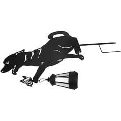 Lurrose Solar Hundegartenleuchte Metall mit Erdspieß Solar Wegeleuchte für Terrasse Rasen und Balkon Automatische LED Gartenbeleuchtung