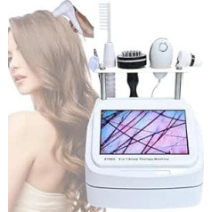 Professionelles Kopfhautanalysegerät, 200 x Haaranalysegerät mit 10-Zoll-Bildschirm, multifunktionaler Kapillarscanner, 5 austauschbare Griffe für Friseursalon und Schönheitssalon