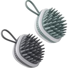Silicone Scalp Brush with Massage Function for Shampoo Scalp Care and Hair Scrub for Women Men and Boys Girls with Non-Slip Surface and Compact Design for 2 Pieces
