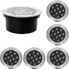 LED-Untergrundleuchte für den Außenbereich, 6er-Pack, eingebettet, für den Garten, vergraben, IP66, wasserdicht, für Gehwege, Stufen, Auffahrten, Terrassen, Landschaftsstrahler, AC