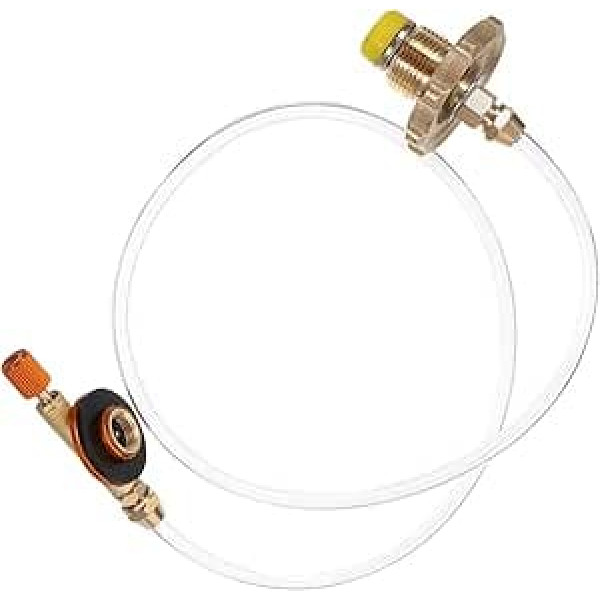Outdoor Gas Tank Adapter Copper Handwheel Gas Stove Filling Valve for Camping Grill Refill Hose Compact Durable Practical