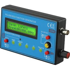 Minhe FG 200 DDS Funktionssignalgenerator, 0,01 Hz - 500 kHz mit Frequenzzähler, 15 Wellenformen Ausgang Sinus Quadrat Dreieck Impuls, ± 10 V P-P Amplitude, 50Ω Ausgangsimpedanz