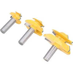 1/2-Zoll-Schaft-Fräser-Bit-Set, 45-Grad-Arretierung, Gehrung, Holzbearbeitung, Fräswerkzeuge für MDF-Massivholz-Spanplatten, 3 Verschiedene Größen Erhältlich