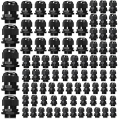 Cable Glands Cable Glands PG7 PG9 PG13.5 PG21 PG29 Black IP68 Relief Cable Connector for Electric Box Waterproof Adjustable Nylon Load 85pcs