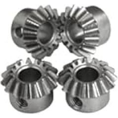 Pack of 4 bevel gears, bevel gear, 0.8, model 15, tooth hole, 3/4/5/6/6.35 mm, 90 gears, DIY copper steel, stainless steel (hole 3 steel)